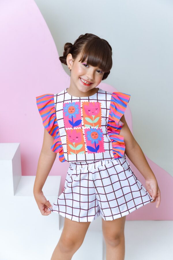 Conjunto Quadrado Flores