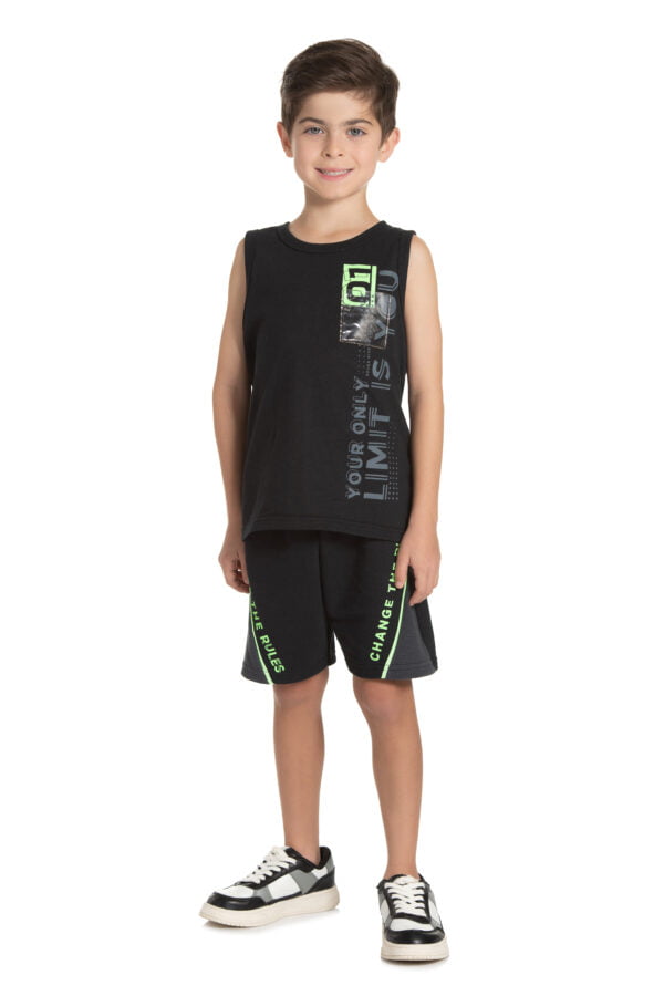 Conjunto Infantil Regata Preto TileeSul