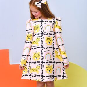 Vestido Oncinha Amarela