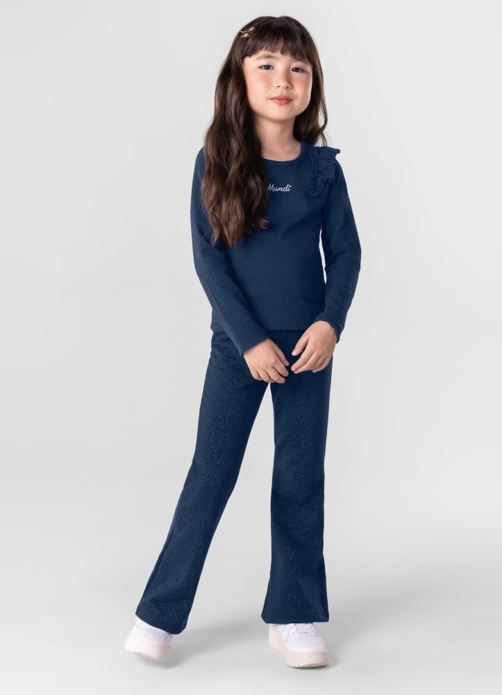 Blusa Infantil Manga Longa Mundi
