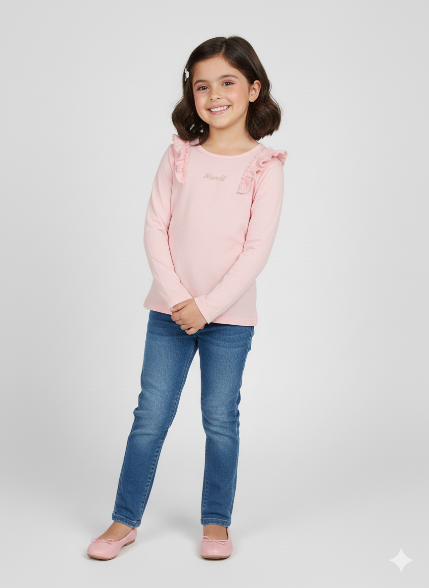 Blusa Infantil Manga Longa Mundi