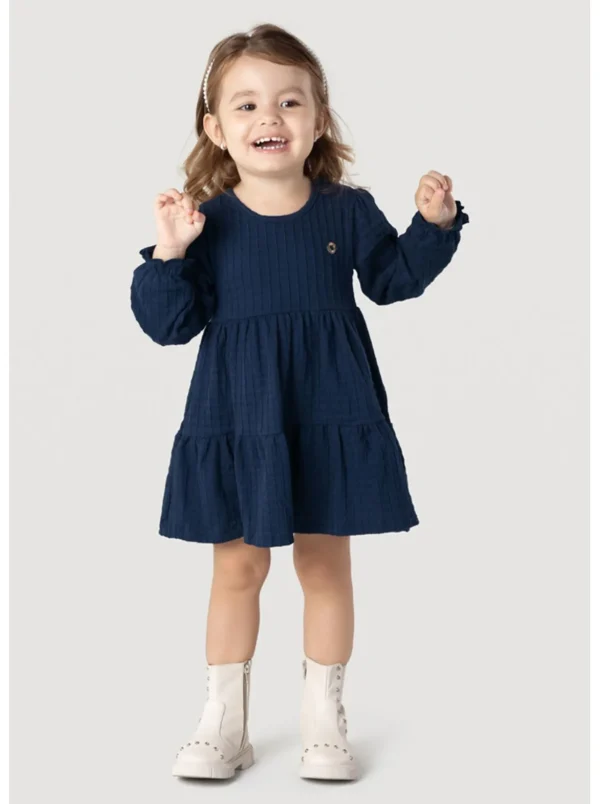 Vestido Infantil Brandili Marinho