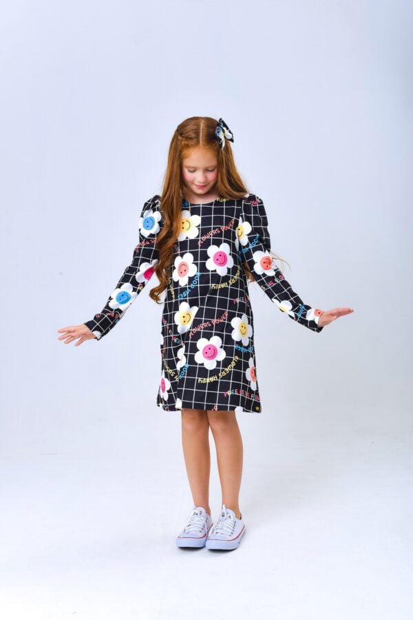 Vestido Flores Preto - Imagem 2