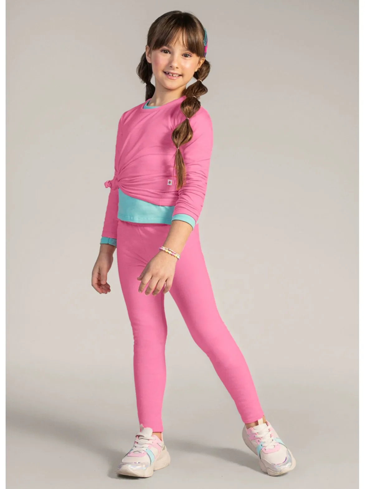 Calça Legging Infantil Menina em Molecotton Peluciado Brandili