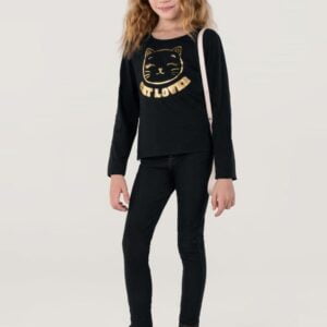 Blusa Manga Longa Gatinhos Brandili