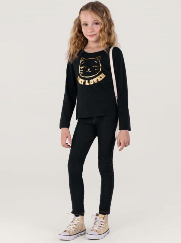 Blusa Manga Longa Gatinhos Brandili