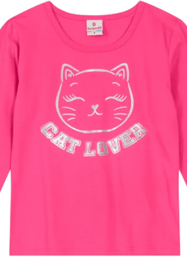 Blusa Manga Longa Gatinhos Brandili