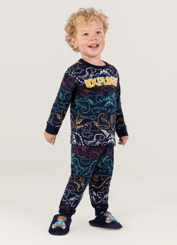 Pijama Infantil Explorer Marinho Brandili