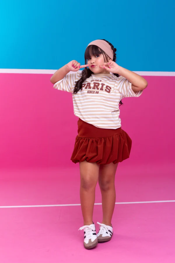 Conjunto Infantil Saia Balonê Paris - Imagem 3