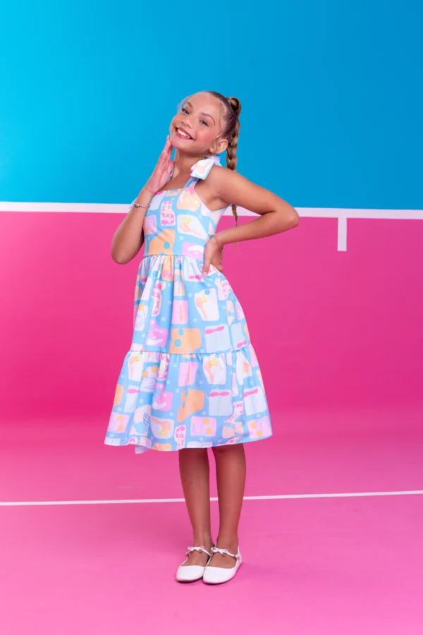 Vestido Infantil Midi Brinquedos - Imagem 2