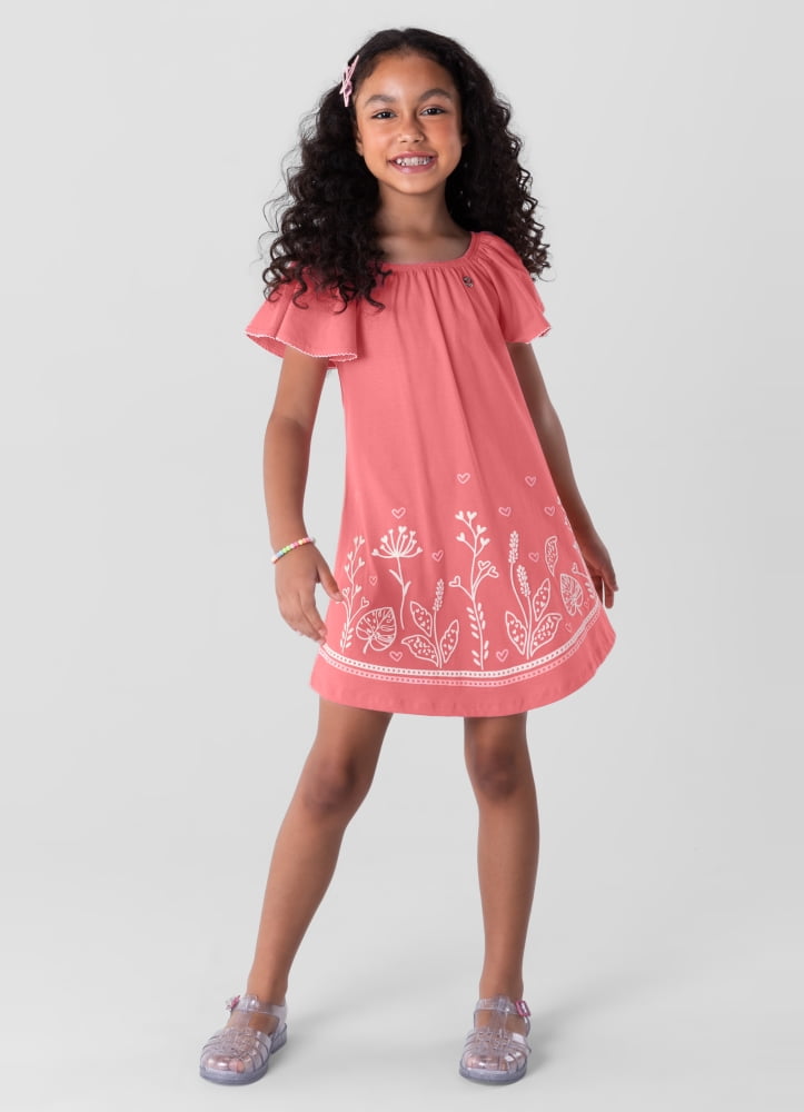 Vestido Infantil Corações