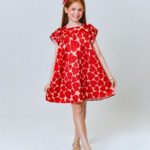 Vestido Infantil Corações