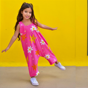 Macacão Infantil Pink Flores