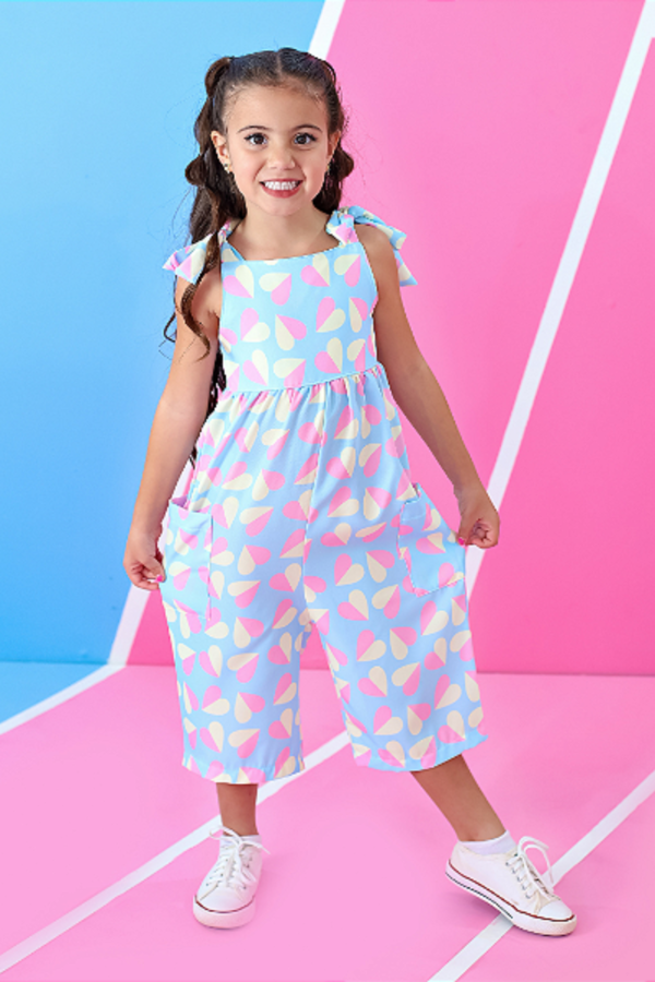 Macacão Infantil Corações