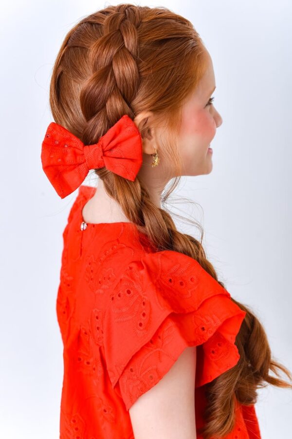 Vestido Infantil Laise Vermelho - Imagem 4