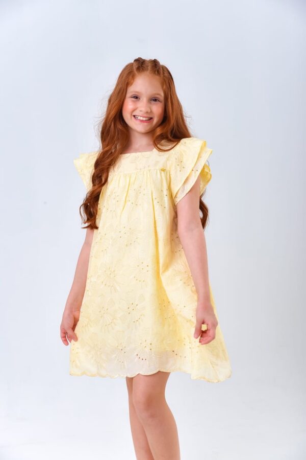 Vestido Infantil Laise Amarelo