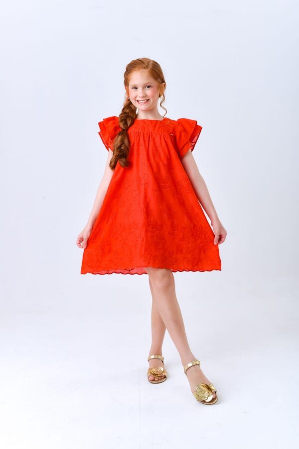 Vestido Infantil Laise Vermelho