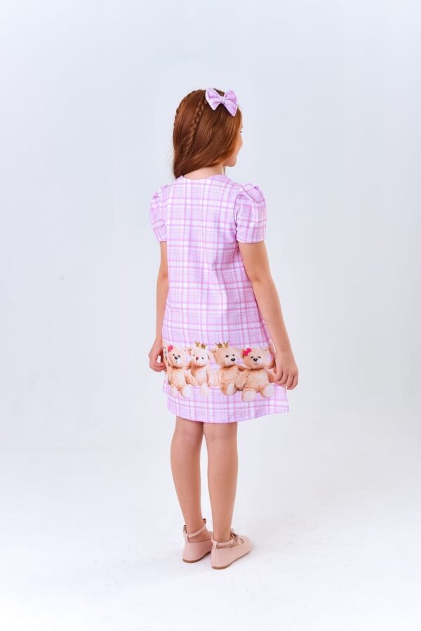 Vestido Infantil Ursinhos Rosa - Imagem 4