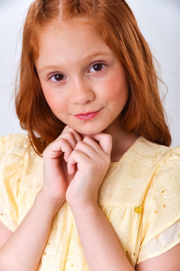 Vestido Infantil Laise Amarelo - Imagem 5