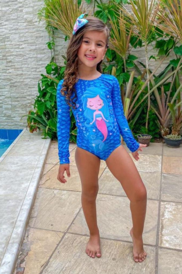 Maiô Infantil Sereia