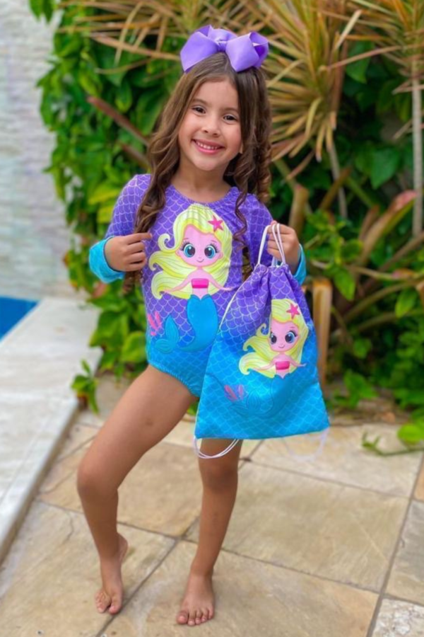Maiô Infantil Sereia