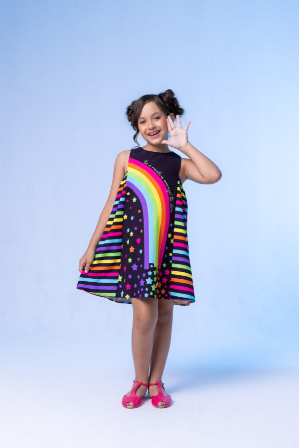 Vestido Infantil Arco Iris - Imagem 2