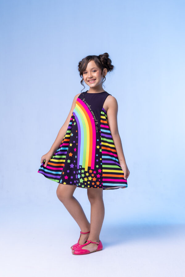 Vestido Infantil Arco Iris