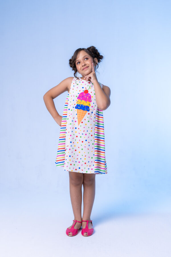Vestido Infantil Sorvete - Imagem 6