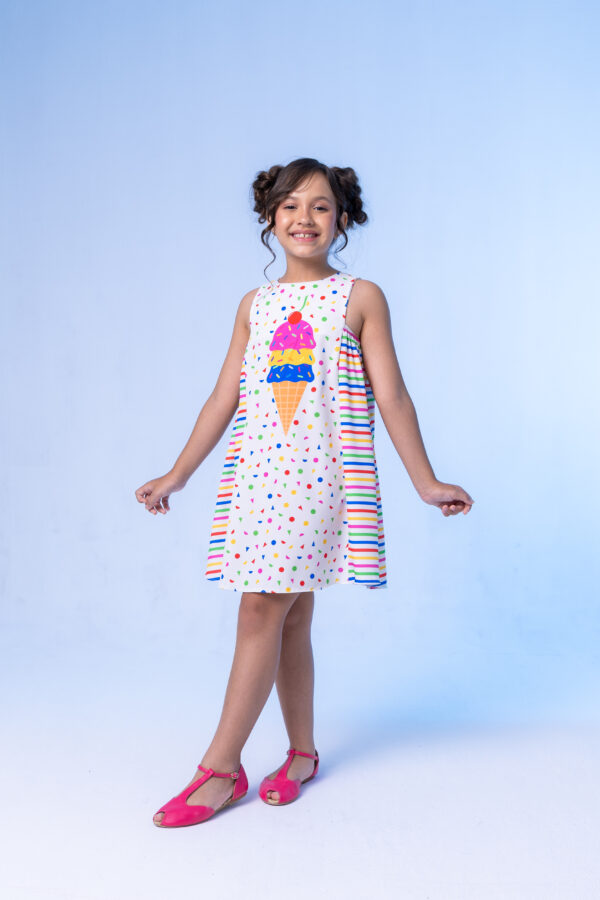 Vestido Infantil Sorvete - Imagem 3