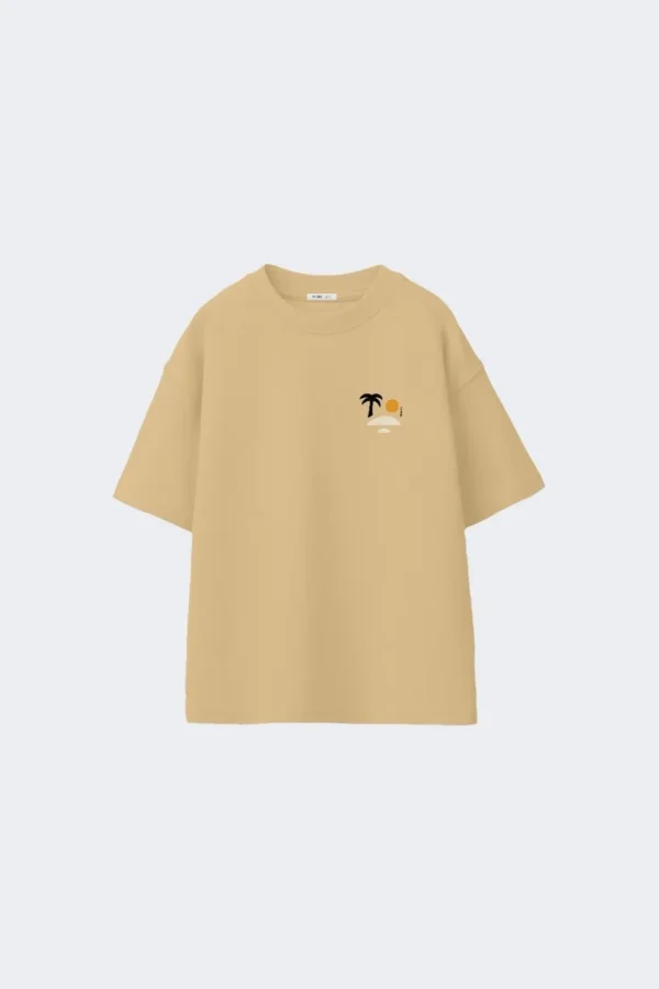 Camiseta Juvenil Estampada Over Coqueiro