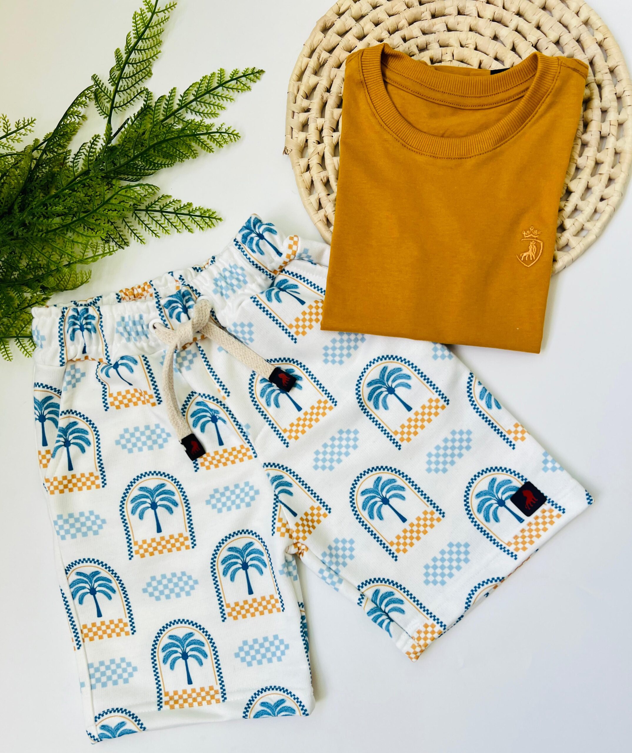 Conjunto Infantil Premium Palmeira Azul