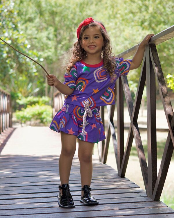 Conjunto Infantil Bambolê Arco Íris