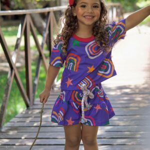 Conjunto Infantil Bambolê Arco Íris