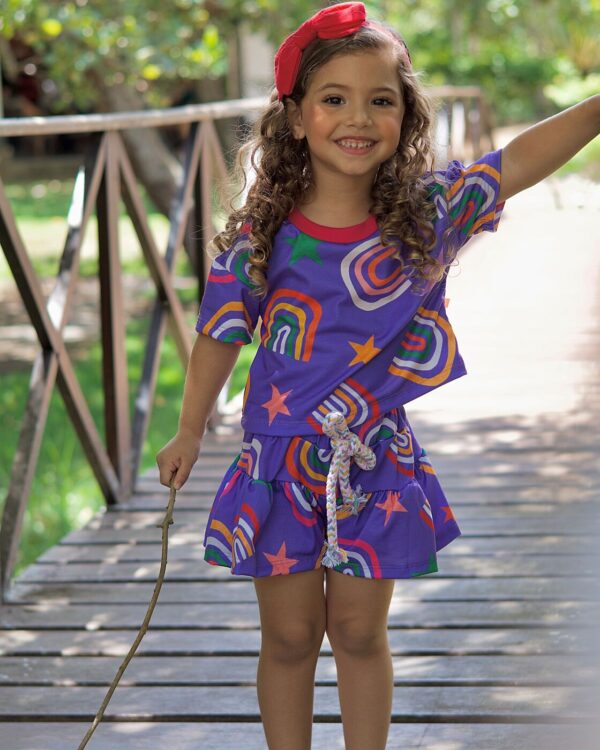 Conjunto Infantil Bambolê Arco Íris