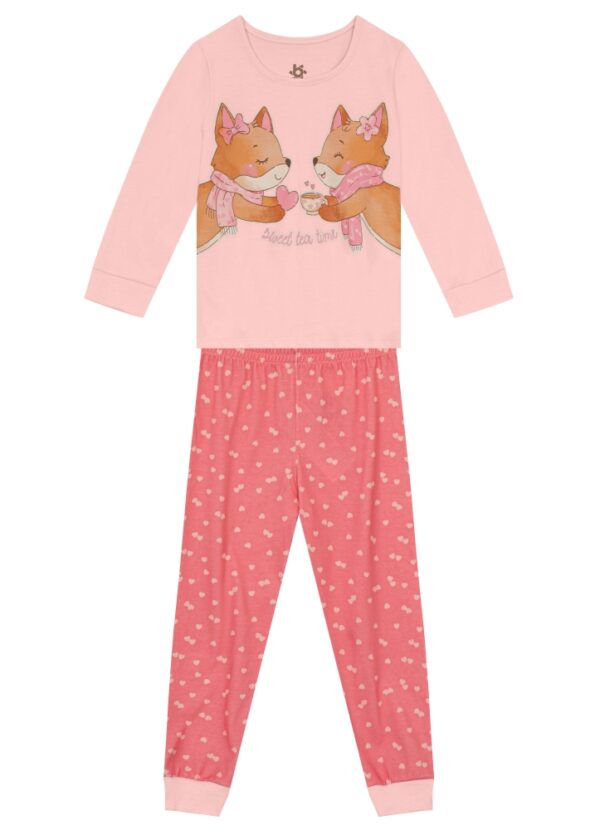 Pijama Infantil Menina Raposinha Brilha no Escuro Brandili