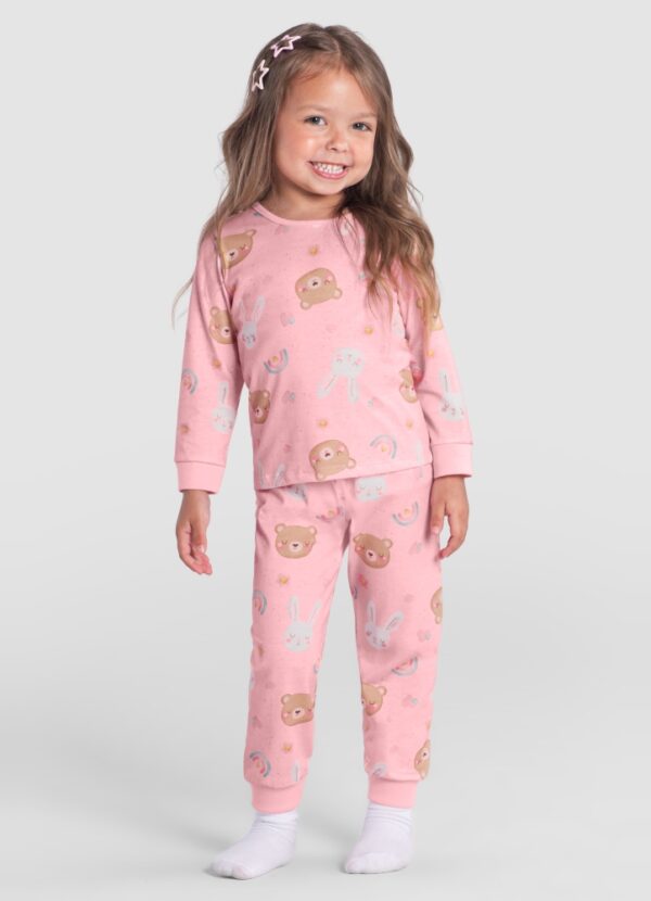 Pijama Infantil Menina Ursinho Brandili