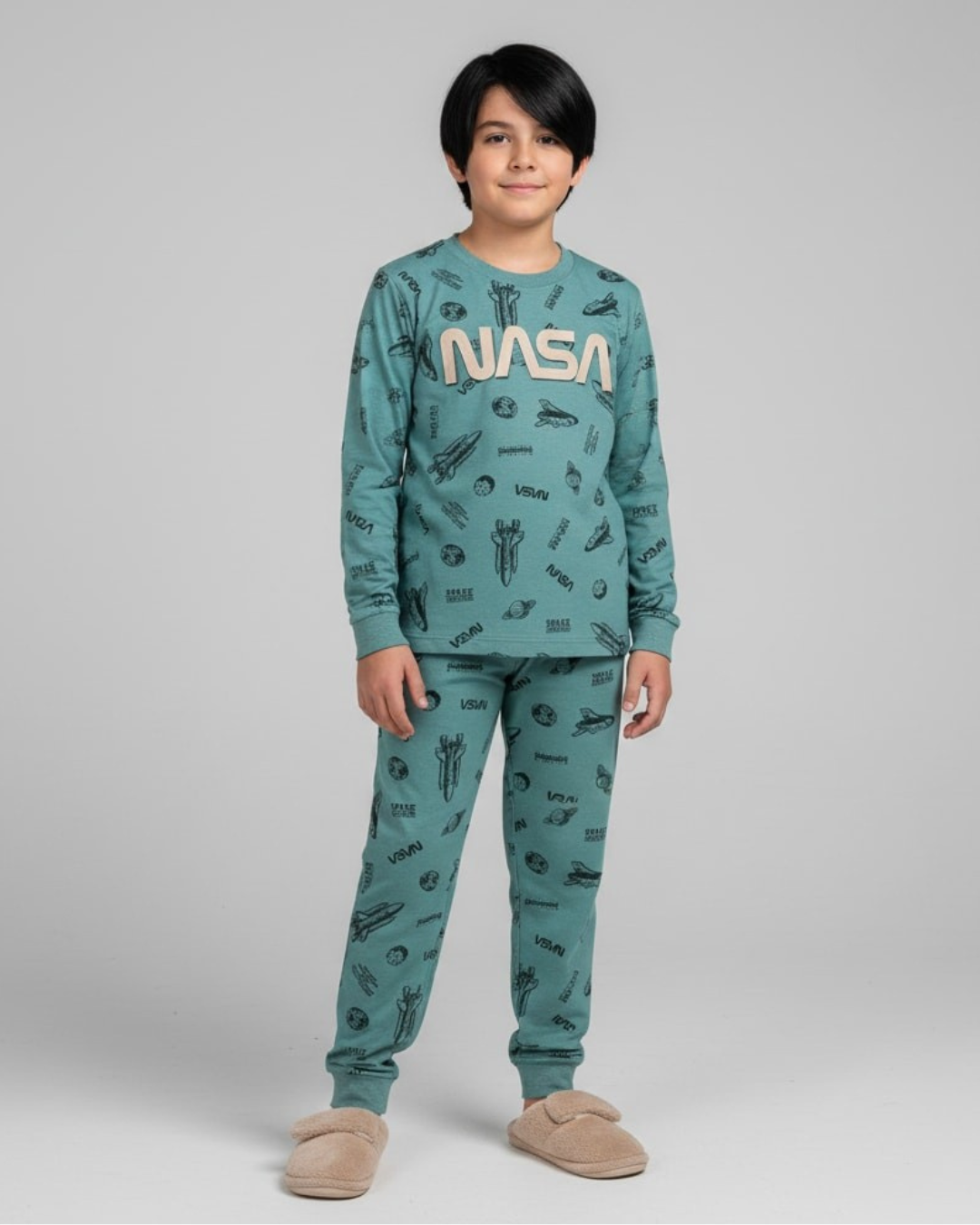 Pijama Infantil Menino NASA Brilha no Escuro Brandili