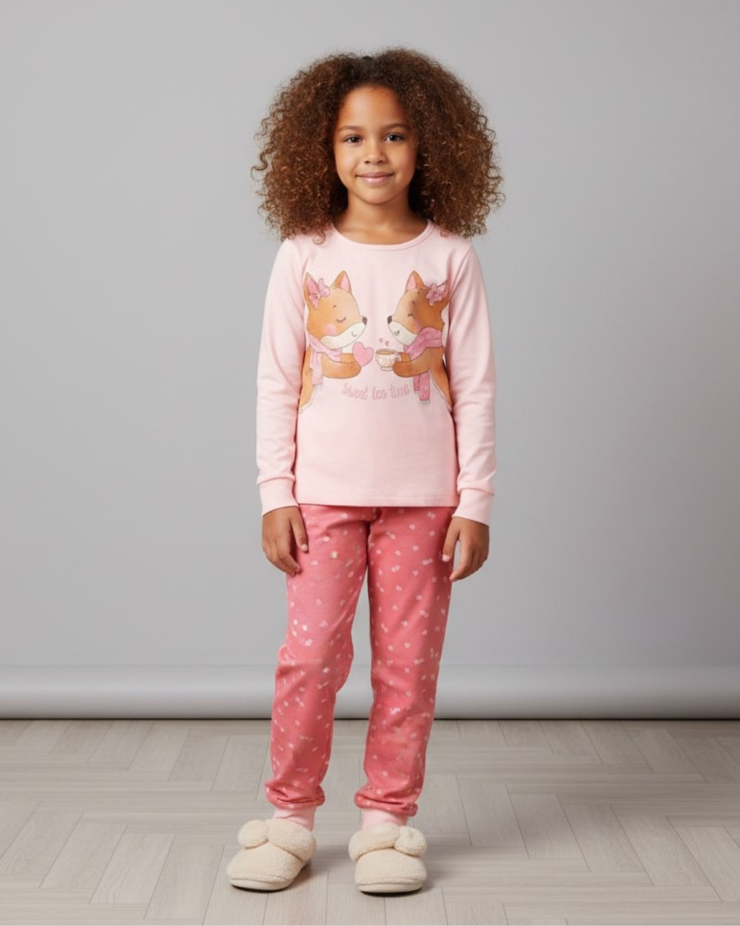 Pijama Infantil Menina Raposinha Brilha no Escuro Brandili