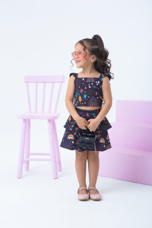 Conjunto Infantil Arco Íris Preto