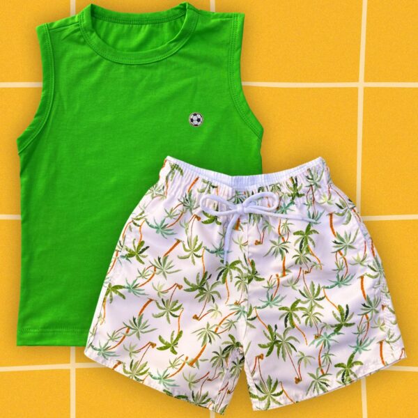Conjunto Mauricinho Palmeiras Verde