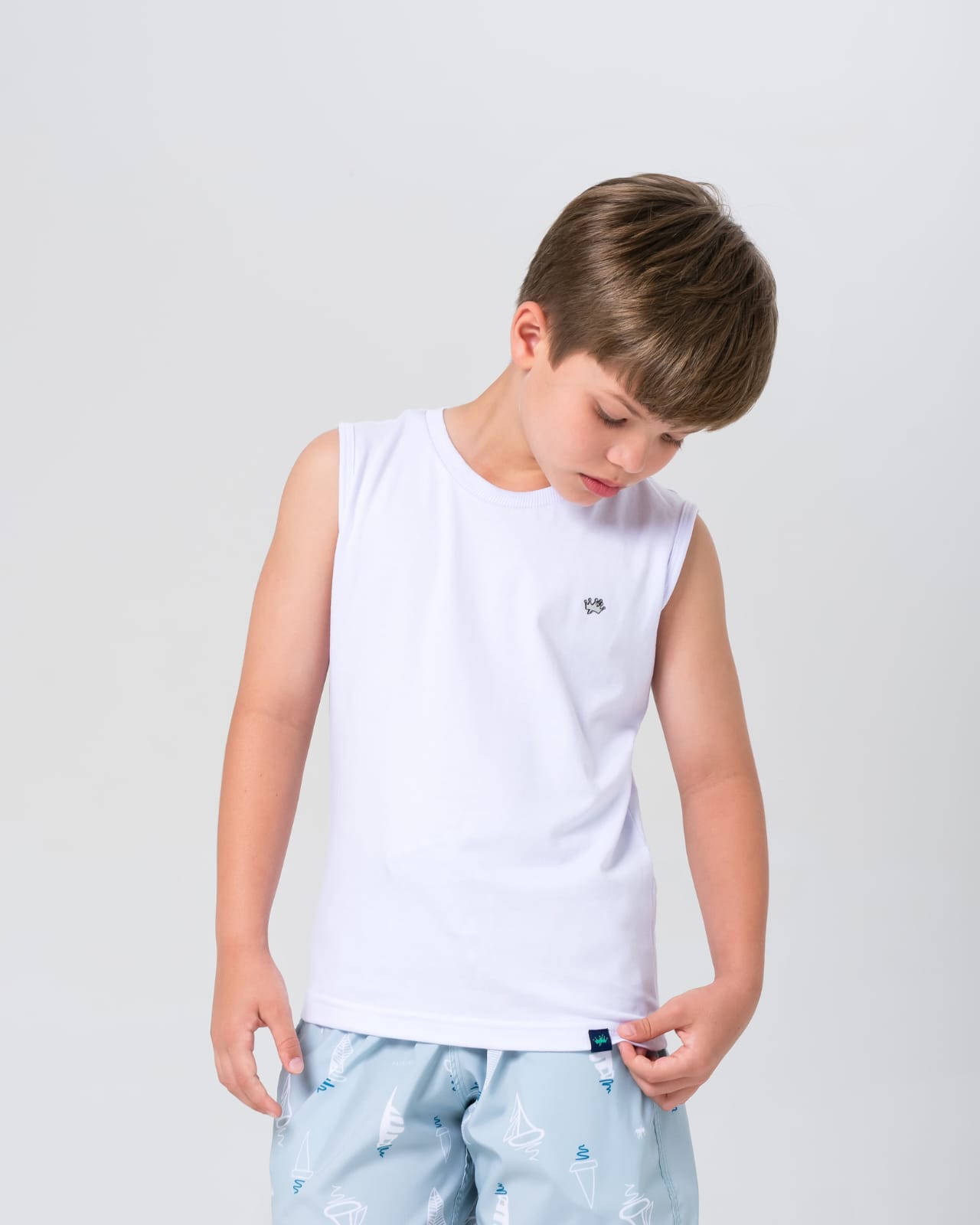 Regata Infantil Algodão 4 Regata Infantil Algodão