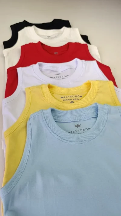 Regata Infantil Algodão 3 Regata Infantil Algodão