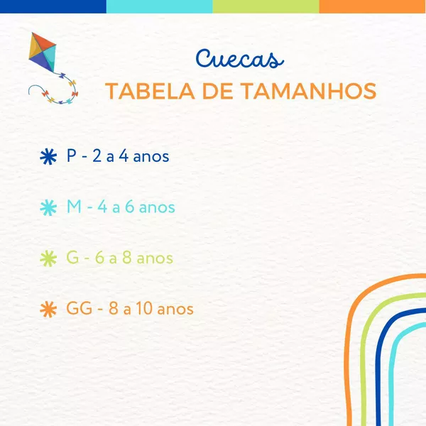 Cueca Infantil Algodão M 10 Cueca Infantil Algodão M - Imagem 10