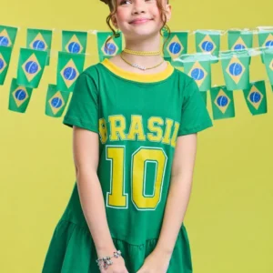 Vestido Infantil Menina Brasil