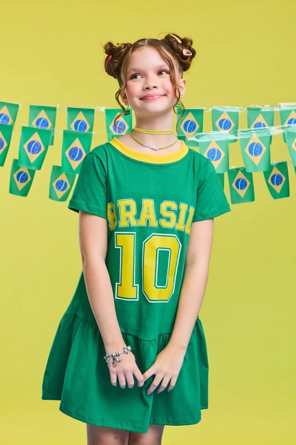 Vestido Infantil Menina Brasil