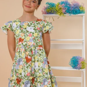 Vestido Infantil Jardim Encantado