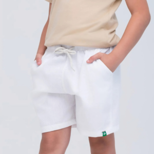 Short Infantil em Linho com Bolso