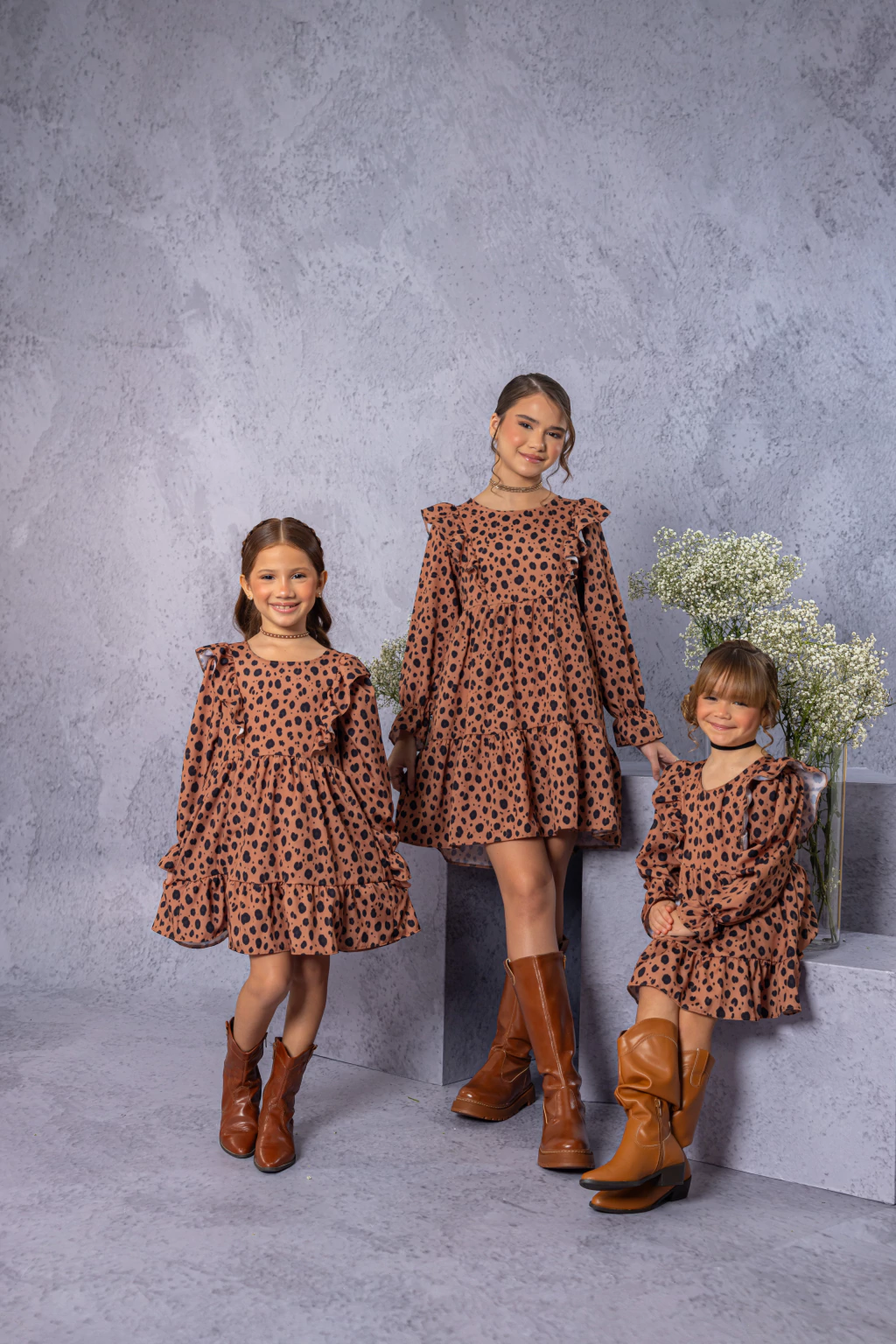 Vestido Infantil Oncinha Babados