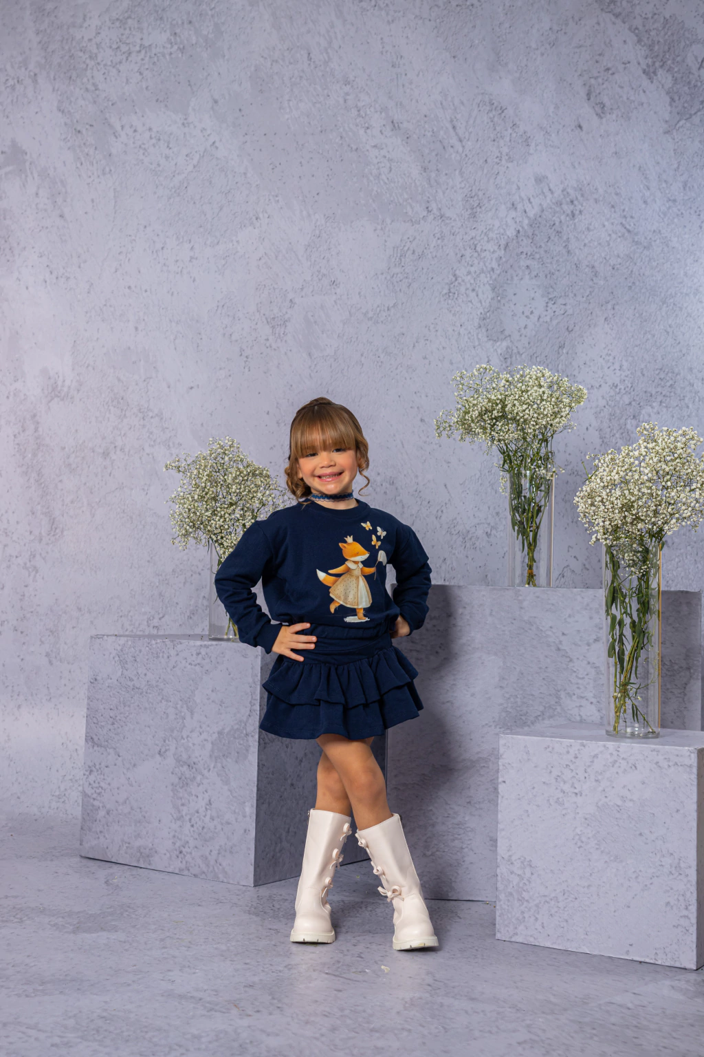 Conjunto Infantil Raposinha em Moletinho 10 Conjunto Infantil Raposinha em Moletinho